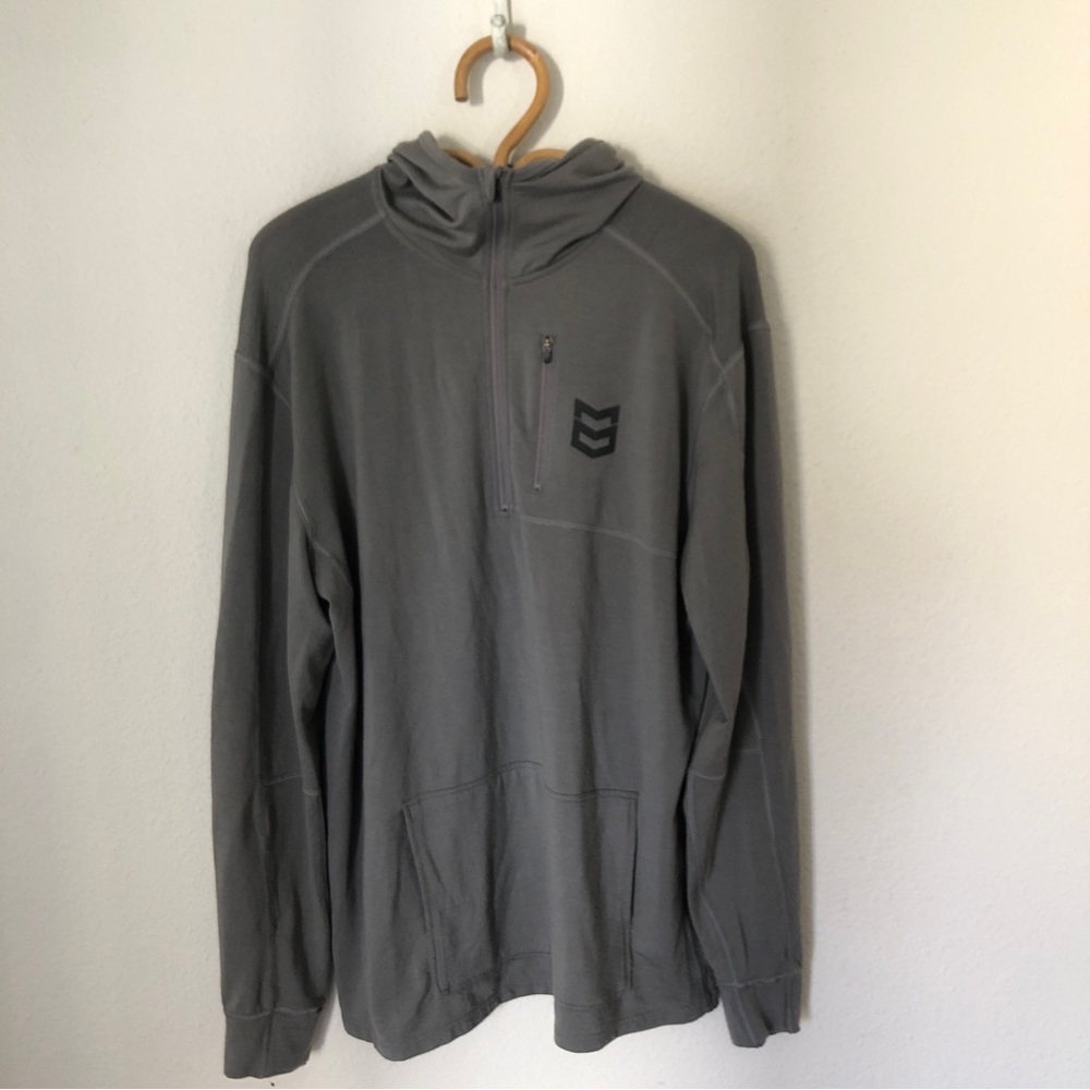 MTN OPS Mens Battleground 260G Merino Hoodie size Extra Large XL brown/green